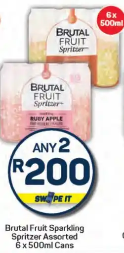 Pick n Pay Brutal Fruit Sparkling Spritzer Assorted Cans offer