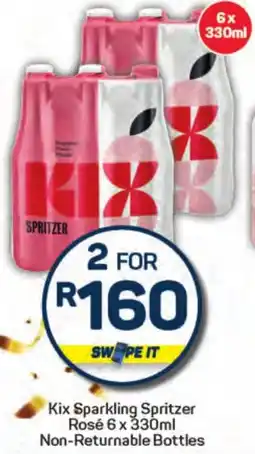 Pick n Pay Kix Sparkling Spritzer Rosé Non-Returnable Bottles offer