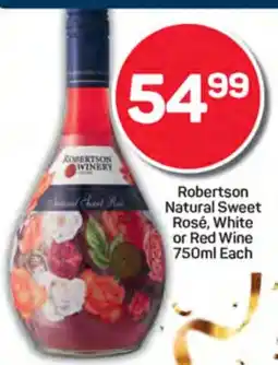 Pick n Pay Robertson Natural Sweet Rosé, White or Red Wine offer