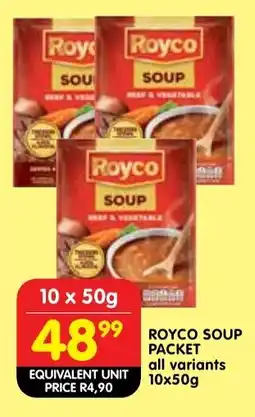Shoprite Royco soup packet all variants offer