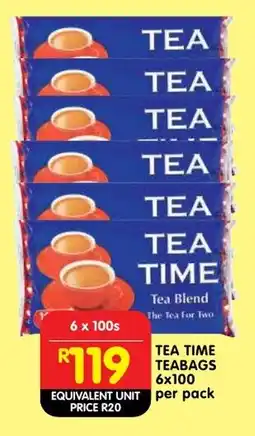 Shoprite Tea time teabags offer