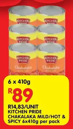Shoprite Kitchen pride chakalaka mild/ hot & spicy offer