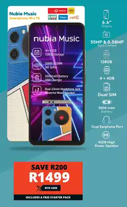 Checkers Nubia Music offer