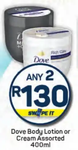 Pick n Pay Dove Body Lotion or Cream Assorted offer
