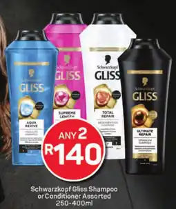 Pick n Pay Schwarzkopf Gliss Shampoo or Conditioner Assorted offer