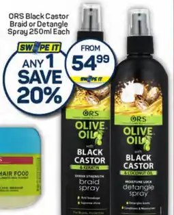 Pick n Pay ORS Black Castor Braid or Detangle Spray offer