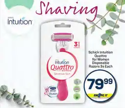 Pick n Pay Schick Intuition Quattro for Women Disposable Razors offer