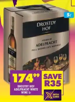 Shoprite DROSTDY HOF ADELPRACHT WHITE WINE 5ℓ offer