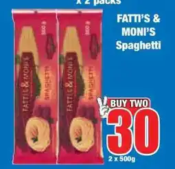 Boxer FATTI'S & MONI'S Spaghetti offer