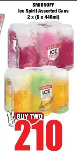 Boxer SMIRNOFF Ice Spirit Assorted Cans 2 x (6 x 440ml) offer