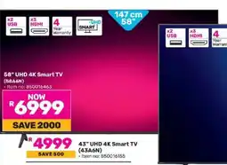 Game 58 UHD 4K Smart TV (58A6N) offer