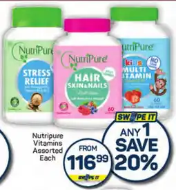 Pick n Pay Nutripure Vitamins Assorted offer