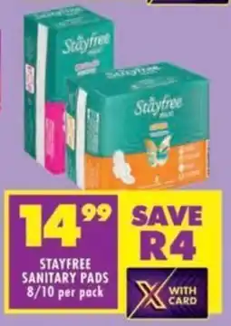 Shoprite Stayfree sanitary pads offer