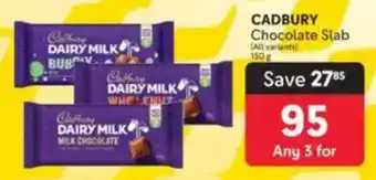 Makro CADBURY Chocolate Slab offer