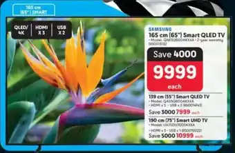 Makro SAMSUNG 165 cm (65") Smart QLED TV offer