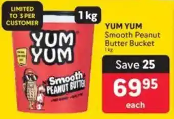 Makro YUM YUM Smooth Peanut Butter Bucket offer