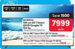 Makro SKYWORTH 139 cm (55") Smart QLED Google TV 144Hz offer