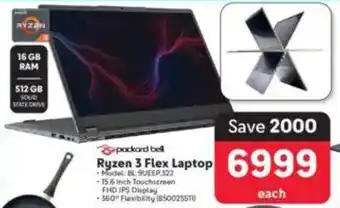 Makro Packard Bell Ryzen 3 Flex Laptop offer