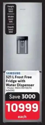 Makro SAMSUNG Frost Free Fridge with Water Dispenser offer