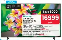 Makro Hisense 216 cm 85" Smart UHD TV offer