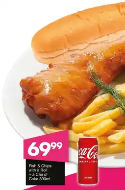 Save Hyper Fish & Chips with a Roll + a Can of Coke offer