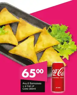 Save Hyper Any Samoosas + a Can of Coke offer
