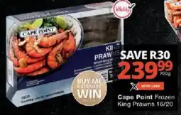 Checkers Cape Point Frozen King Prawns offer