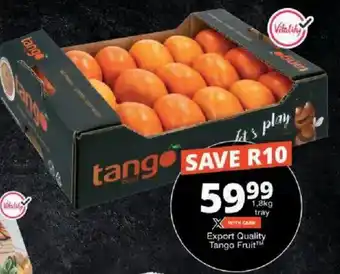 Checkers Export Quality Tango Fruit offer