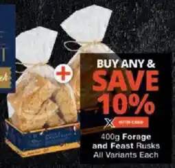 Checkers Forage and Feast Rusks offer