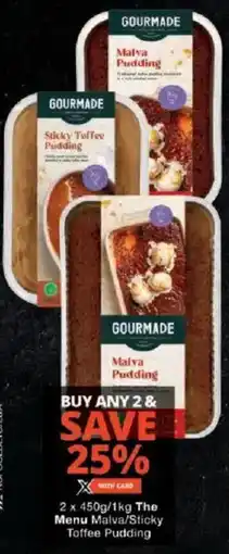 Checkers The Menu Malva/ Sticky Toffee Pudding offer