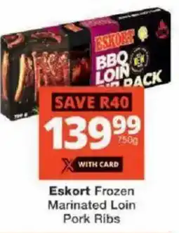 Checkers Eskort Frozen Marinated Loin Pork Ribs offer