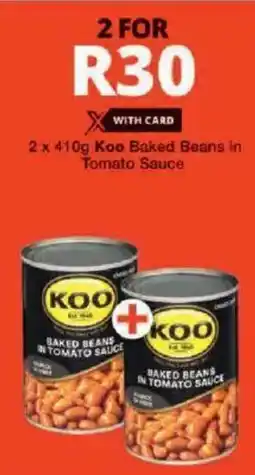 Checkers Koo Baked Beans in Tomato Sauce offer