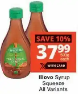 Checkers Illovo Syrup Squeeze All Variants offer