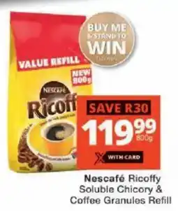 Checkers Nescafé Ricoffy Soluble Chicory & Coffee Granules Refill offer