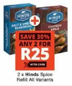 Checkers Hinds Spice Refill All Variants offer