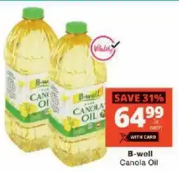 Checkers B-well Canola Oil offer
