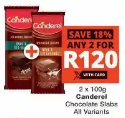 Checkers Canderel Chocolate Slabs All Variants offer