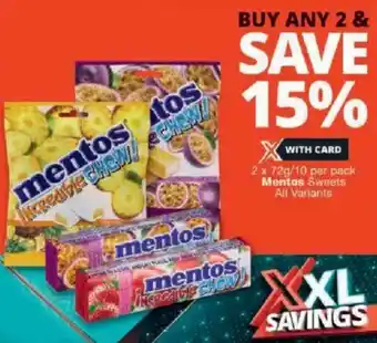 Checkers Mentos Sweets All Variants offer