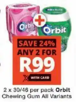 Checkers Orbit Chewing Gum All Variants offer