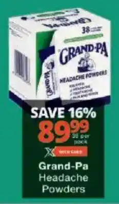 Checkers Grand-Pa Headache Powders offer