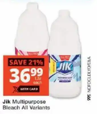 Checkers Jik Multipurpose Bleach All Variants offer