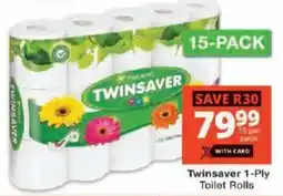 Checkers Twinsaver 1-Ply Toilet Rolls offer