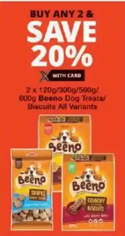 Checkers Beeno Dog Treats/ Biscuits All Variants offer