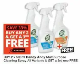 Checkers Handy Andy Multipurpose Cleaning Spray All Variants offer