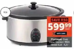 Checkers Platinum Oval Slow Cooker With Glass Lid offer