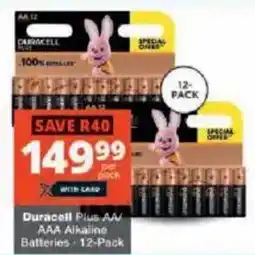 Checkers Duracell Plus AA/ AAA Alkaline Batteries offer