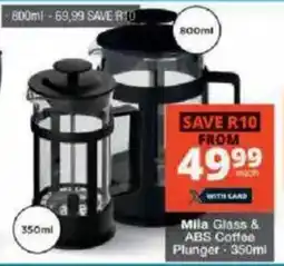 Checkers Mila Glass & ABS Coffee Plunger offer