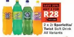 Checkers Sparletta/ Twist Soft Drink All Variants offer