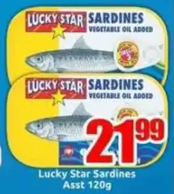 Three Star Cash and Carry Lucky Star Sardines Asst offer
