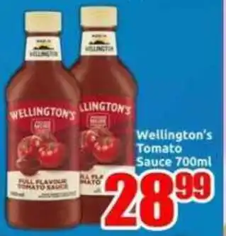 Three Star Cash and Carry Wellington's Tomato Sauce offer